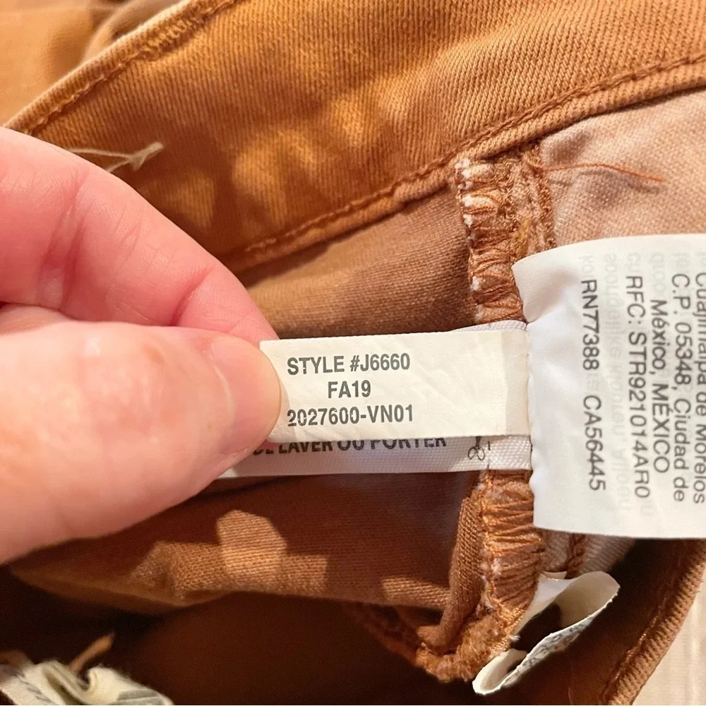 Madewell 9" Mid Rise Skinny Jeans: Garment Dyed Button Front Burnt Sienna 25 - Picture 10 of 13